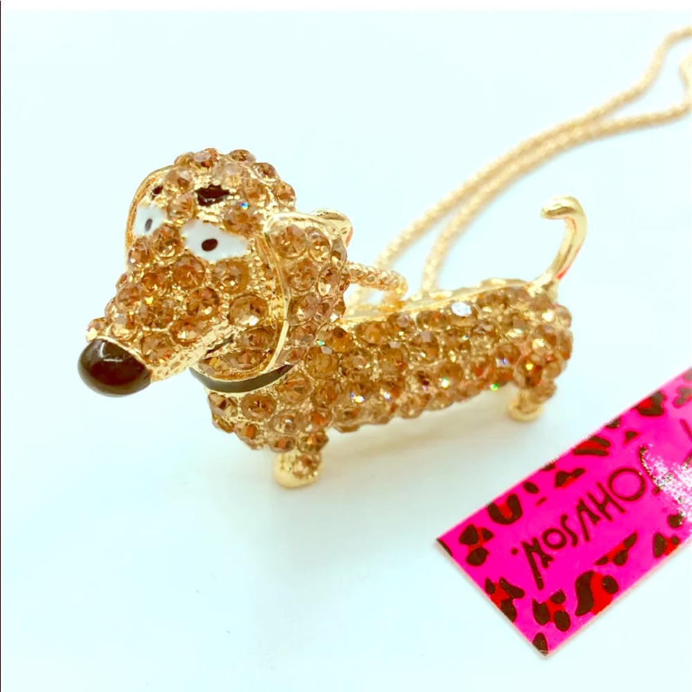 Necklace Dachshund Dog Betsey Johnson 28inches
